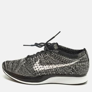 Nike X Sacai White/black Knit Fabric Racer Oreo 2  Lace Up Sneakers Size 36.5